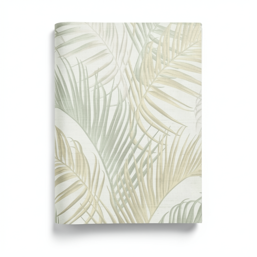 Leaf-patterned Wall Covering Pale Green 10m x 0.53m, Model 33315
