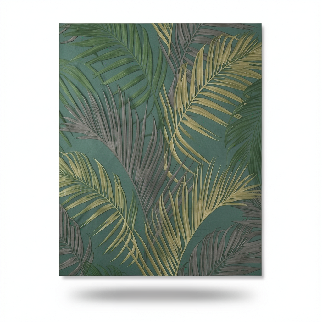 Wall Decoration Leaf-Patterned Design 10m x 0.53m Green, Model 33317