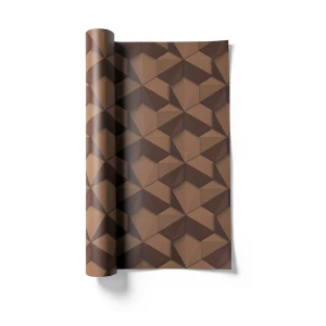 Dutch Geometric Wallpaper Size 10m x 0.53m, Brown Color, Model 218416