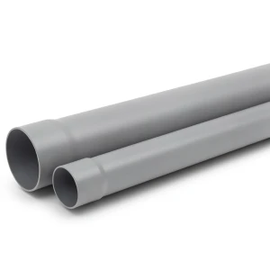 أنابيب UPVC كلاس 5 ضغط 16 بار مقاس 90 مم سمك 7.6 مم لون رمادي