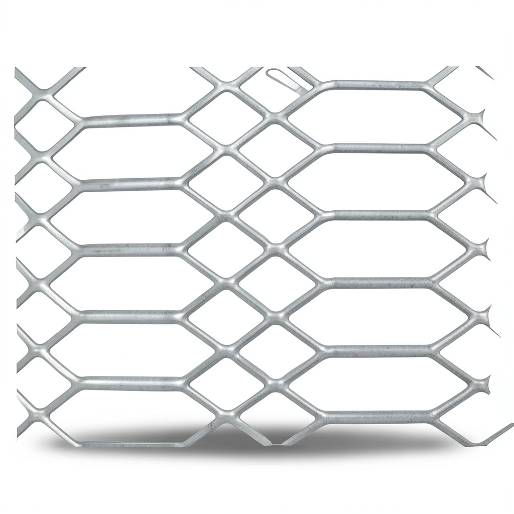 Hot Rolled Flattened Expanded Metal 4.8 mm Thickness, 1.22 M Width, 2 M Length, Jawhara Shape