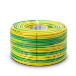 كابل نحاس THHN/THWN قطر 5.9 مم معزول PVC 105° 600 فولت 500 قدم أصفر مع أخضر | شركة الفنار