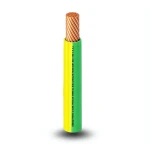 كابل نحاس THHN/THWN عزل PVC 105 درجة مئوية، مقاس 8.37 مم²، قطر 5.5 مم، 600 فولت، طول 250 قدم، أصفر مع أخضر | شركة الفنار