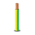 كابل نحاس THHN/THWN عزل PVC 105°C مقاس 8.37 مم² قطر 5.5 مم 600 فولت طول 300 قدم أصفر مع أخضر | شركة الفنار