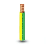 كابل نحاس THHN/THWN عزل PVC 105 درجة مئوية، مقاس 8.37 مم²، قطر 5.5 مم، 600 فولت، طول 250 قدم، أصفر مع أخضر | شركة الفنار