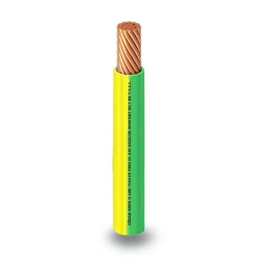 كابل نحاس THHN/THWN معزول PVC °105 13.3 مم² مقاس 6.4 مم قطر 600 فولت طول 300 قدم أصفر مع أخضر | شركة الفنار