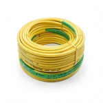 كابل نحاس THHN/THWN مقاس 13.3 مم² معزول PVC 105 درجة مئوية قطر 6.4 مم 600 فولت طول 250 قدم أصفر مع أخضر | شركة الفنار