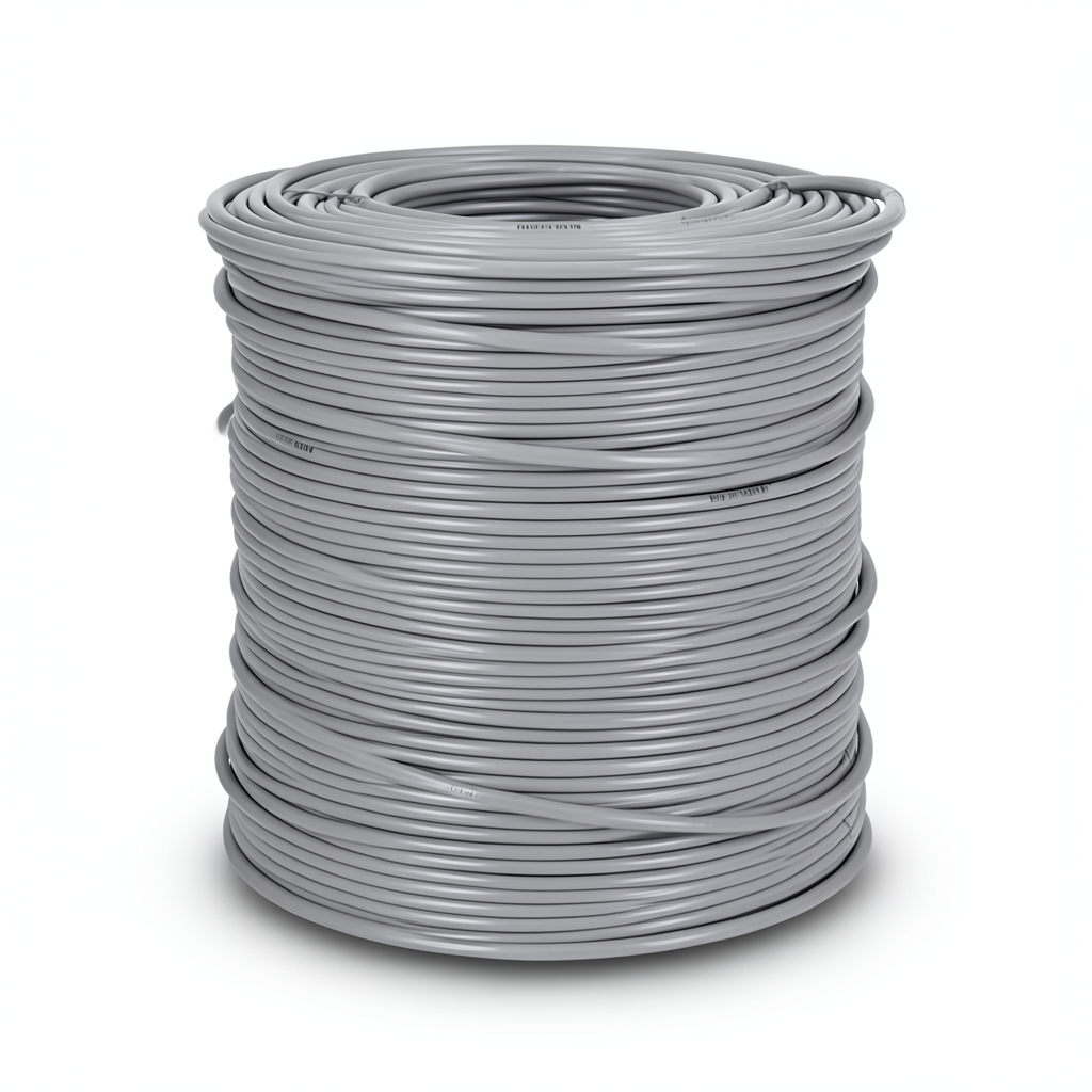 كابل نحاس THHN/THWN مقاس 2.08 مم² قطر 2.9 مم 600 فولت طول 500 قدم عزل PVC رمادي | شركة الفنار
