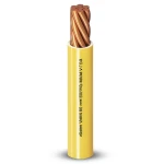لفة سلك كهرباء مفرد 10mm 450/750 فولت، موصل نحاس مجدول، عزل PVC مقاوم للحرارة، لون أصفر | شركة الفنار