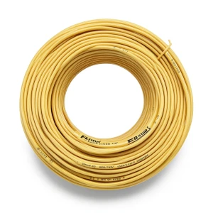 سلك كهرباء مفرد 25 mm2 450/750 فولت موصل نحاس مجدول عزل PVC مقاوم للحرارة لون أصفر | شركة الفنار