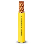 لفة سلك كهرباء مفرد 10mm 450/750 فولت، موصل نحاس مجدول، عزل PVC مقاوم للحرارة، لون أصفر | شركة الفنار