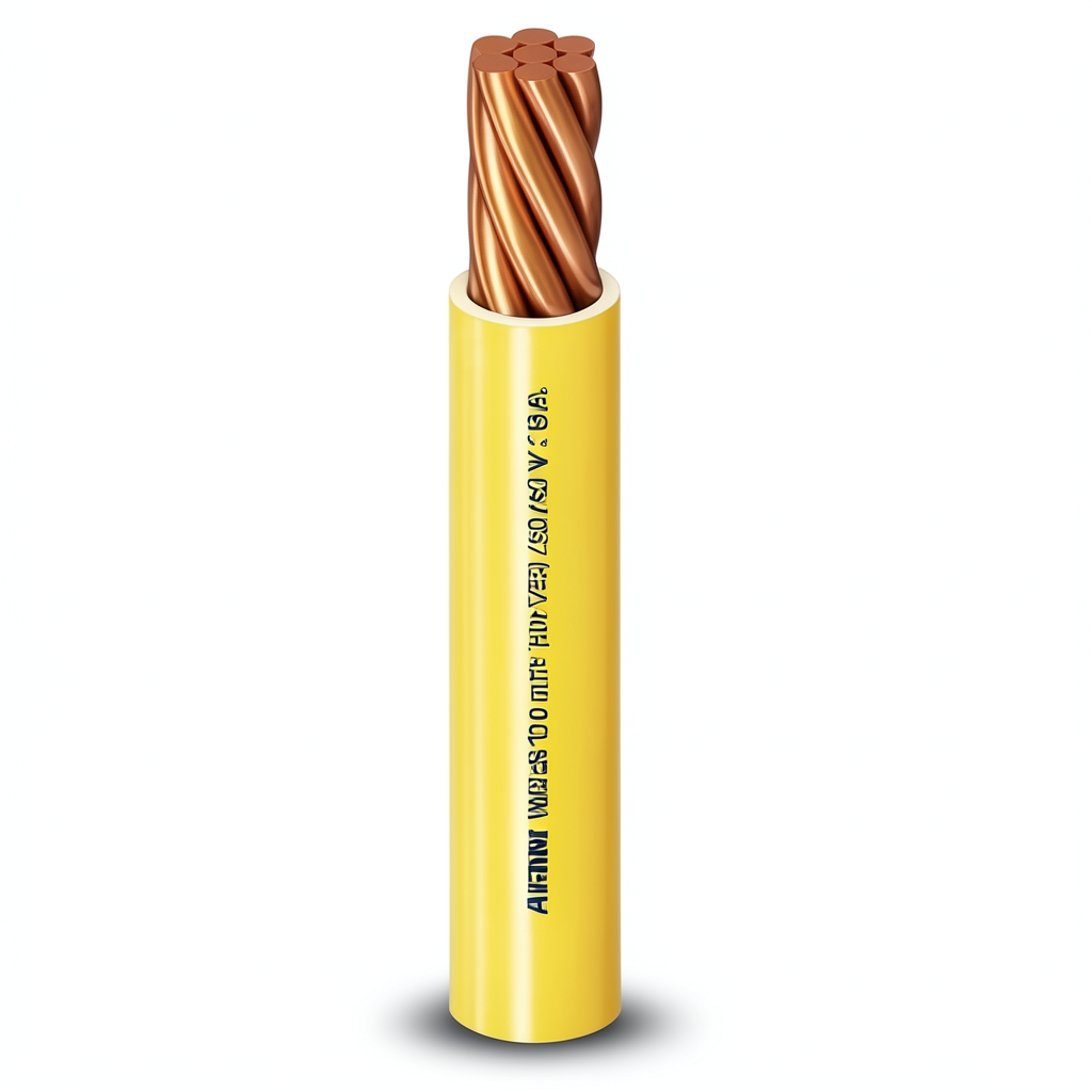 سلك مفرد 16mm 450/750 فولت، موصل نحاس مجدول معزول PVC مقاوم للحرارة لون أصفر | شركة الفنار