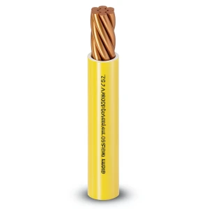 سلك كهرباء مفرد 25 mm2 450/750 فولت موصل نحاس مجدول عزل PVC مقاوم للحرارة لون أصفر | شركة الفنار