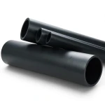 HDPE Plastic Pipe Pressure 6.3 Bar PE 100, 400 mm Diameter SDR 26, Black
