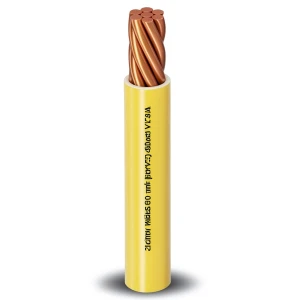 120mm2 Single Electrical Wire 450/750V, Stranded Copper, Heat Resistant PVC, Yellow | Al Fanar