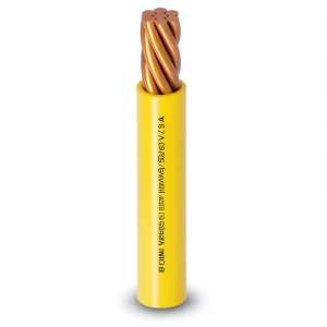150mm2 Single Electric Wire 450/750V, Stranded Copper, Heat Resistant PVC Yellow | Al Fanar