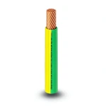 كابل نحاس THHN/THWN قطر 5.9 مم معزول PVC 105° 600 فولت 500 قدم أصفر مع أخضر | شركة الفنار
