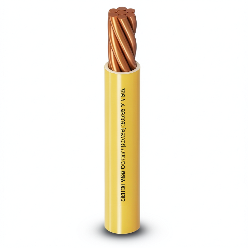 150mm2 Single Electric Wire 450/750V, Stranded Copper, Heat Resistant PVC Yellow | Al Fanar