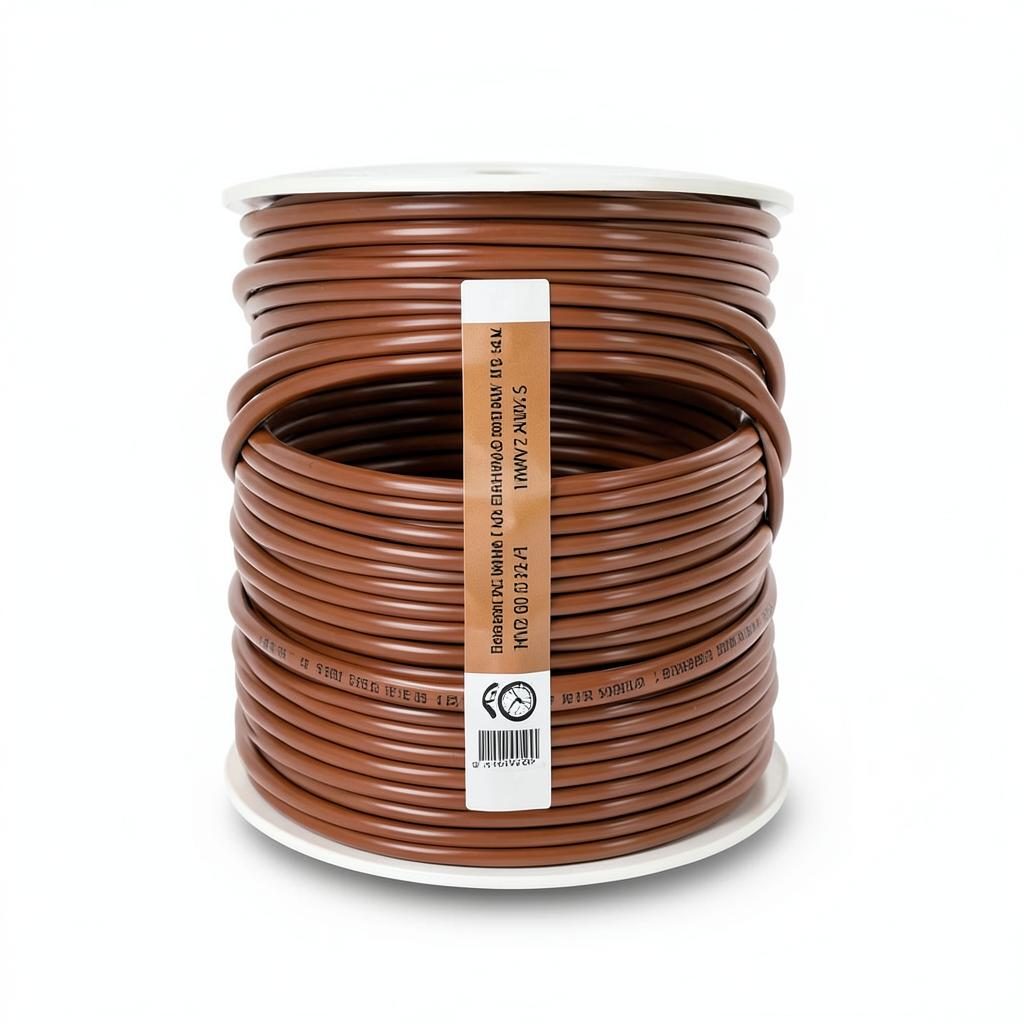 كابل نحاس THHN/THWN معزول PVC 105°C قطر 6.4 مم 600 فولت طول 300 قدم بني | شركة الفنار