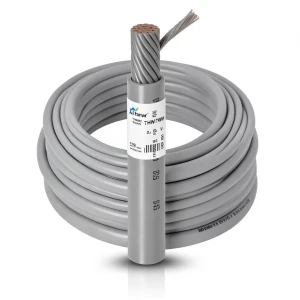 كابل نحاس THHN/THWN مقاس 2.08 مم² قطر 2.9 مم 600 فولت طول 500 قدم عزل PVC رمادي | شركة الفنار