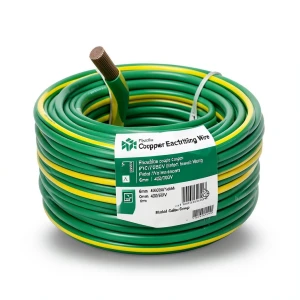Flexible Copper Earthing Electrical Wire 6mm 450/750V, PVC Insulation, Green/Yellow | Riyadh Cables Group