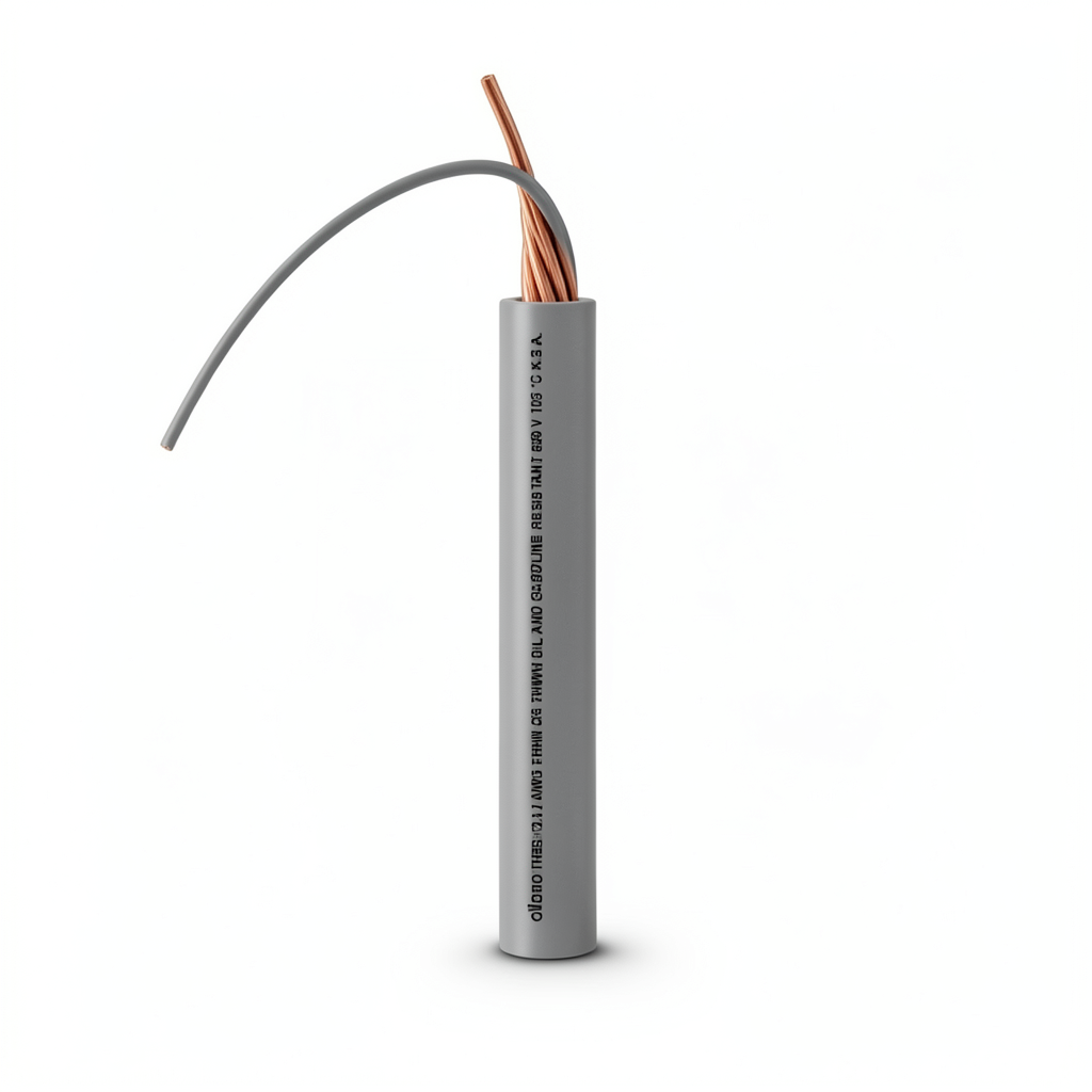 كابل نحاس THHN/THWN معزول PVC 105° 3.4 مم قطر 600 فولت 300 قدم رمادي | شركة الفنار