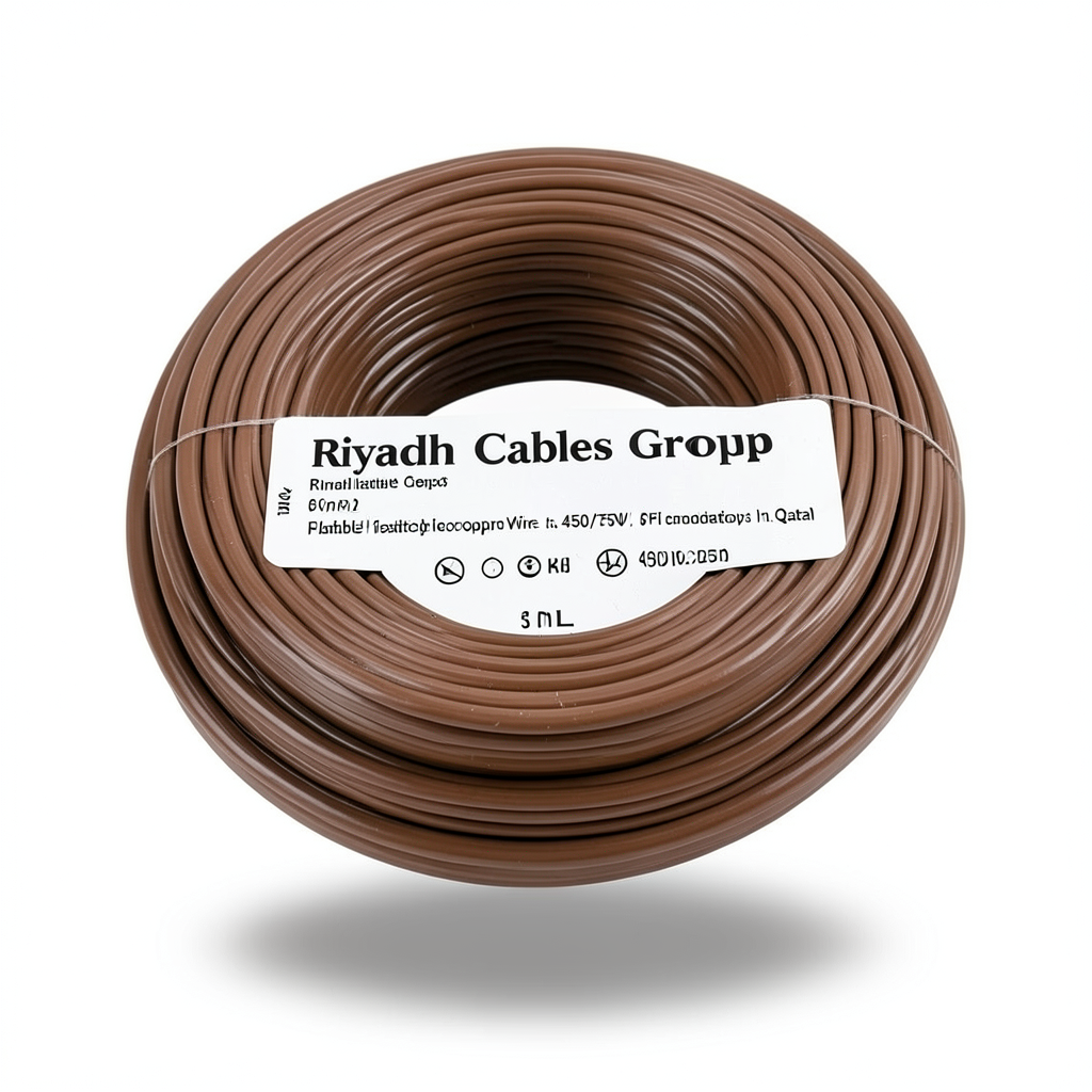 PVC Insulation Flexible Copper Wire 6mm2 Conductor, 450/750V, Brown | Riyadh Cables Group
