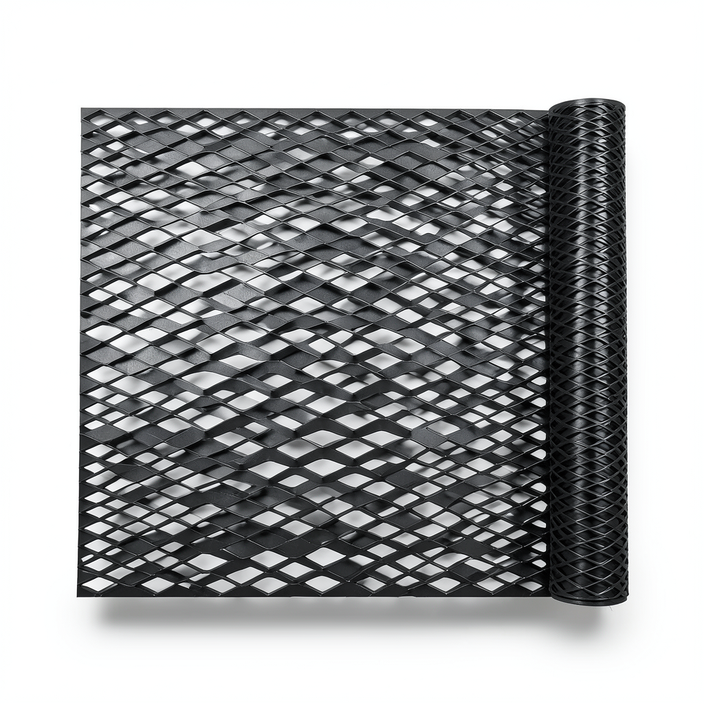 Hot Rolled Black Steel Expanded Metal Mesh 2.7 mm Thickness 1.22x4 m