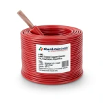 سلك كهرباء امريكي 4 AWG نحاس مجدول معزول PVC 105°C أحمر 600 فولت طول 500 قدم | شركة كابلات الشرقية للصناعة
