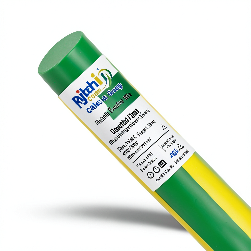 سلك تأريض نحاس مرن 70mm2 450/750V عزل PVC أخضر/أصفر | مجموعة كابلات الرياض