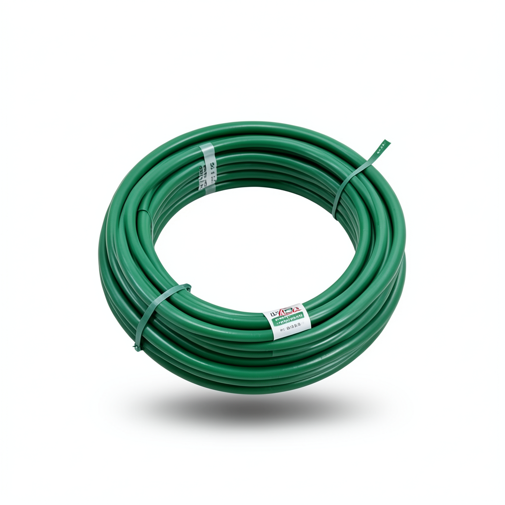 سلك مفرد نحاس شعر عزل PVC مقاس 1.5mm 450/750 فولت لون أخضر | مجموعة كابلات الرياض