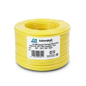 لفة سلك نحاس مجدول 4/0 AWG مطلي بالقصدير، عزل PVC 105°C، اصفر، 600 فولت، 500 قدم | شركة كابلات الشرقية للصناعة