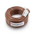 لفة سلك كهرباء نحاس شعر عزل PVC مقاس 16 mm، 450/750 فولت، بني | مجموعة كابلات الرياض