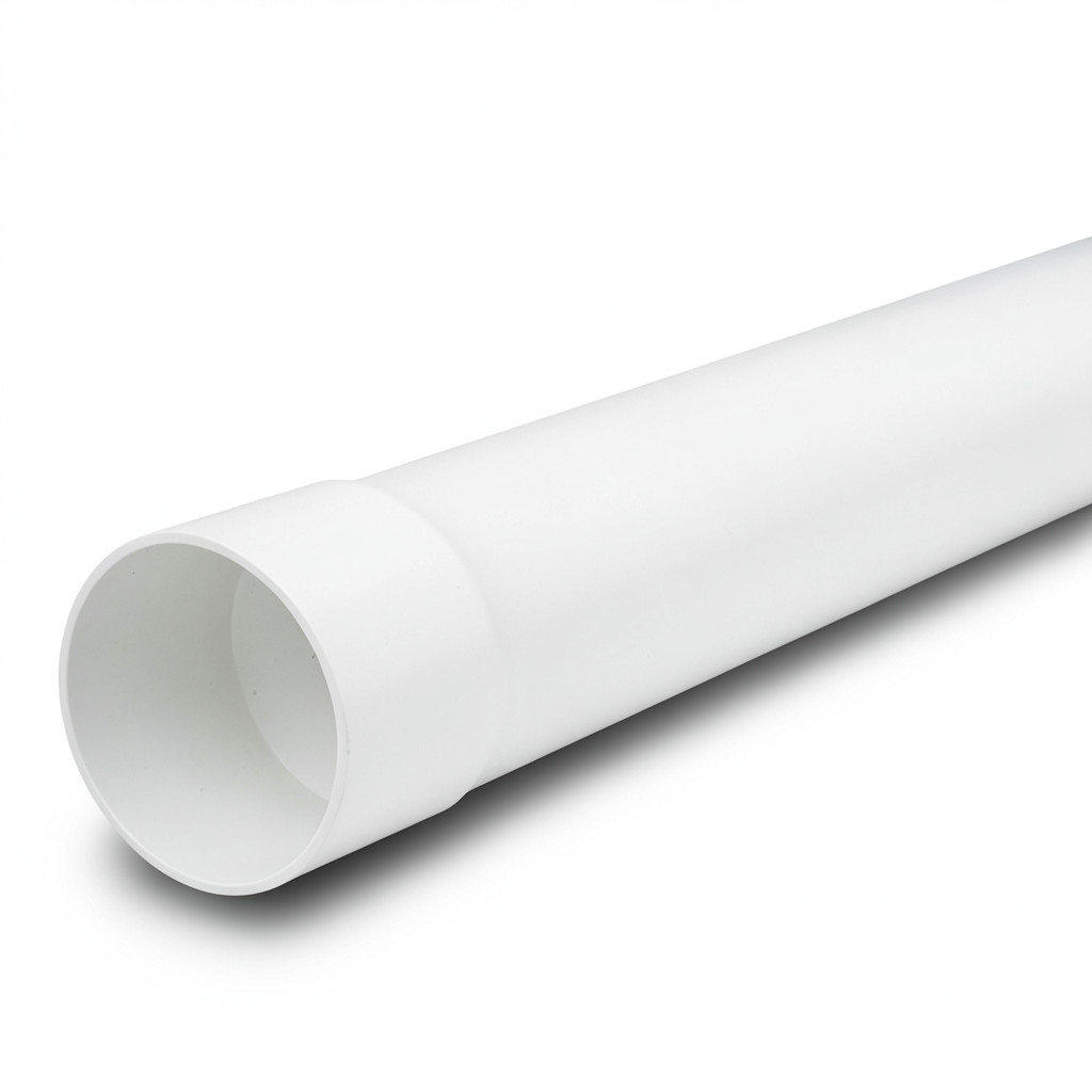 UPVC Pipe Class 3 Size 125 mm Thickness 4.1 mm White Color