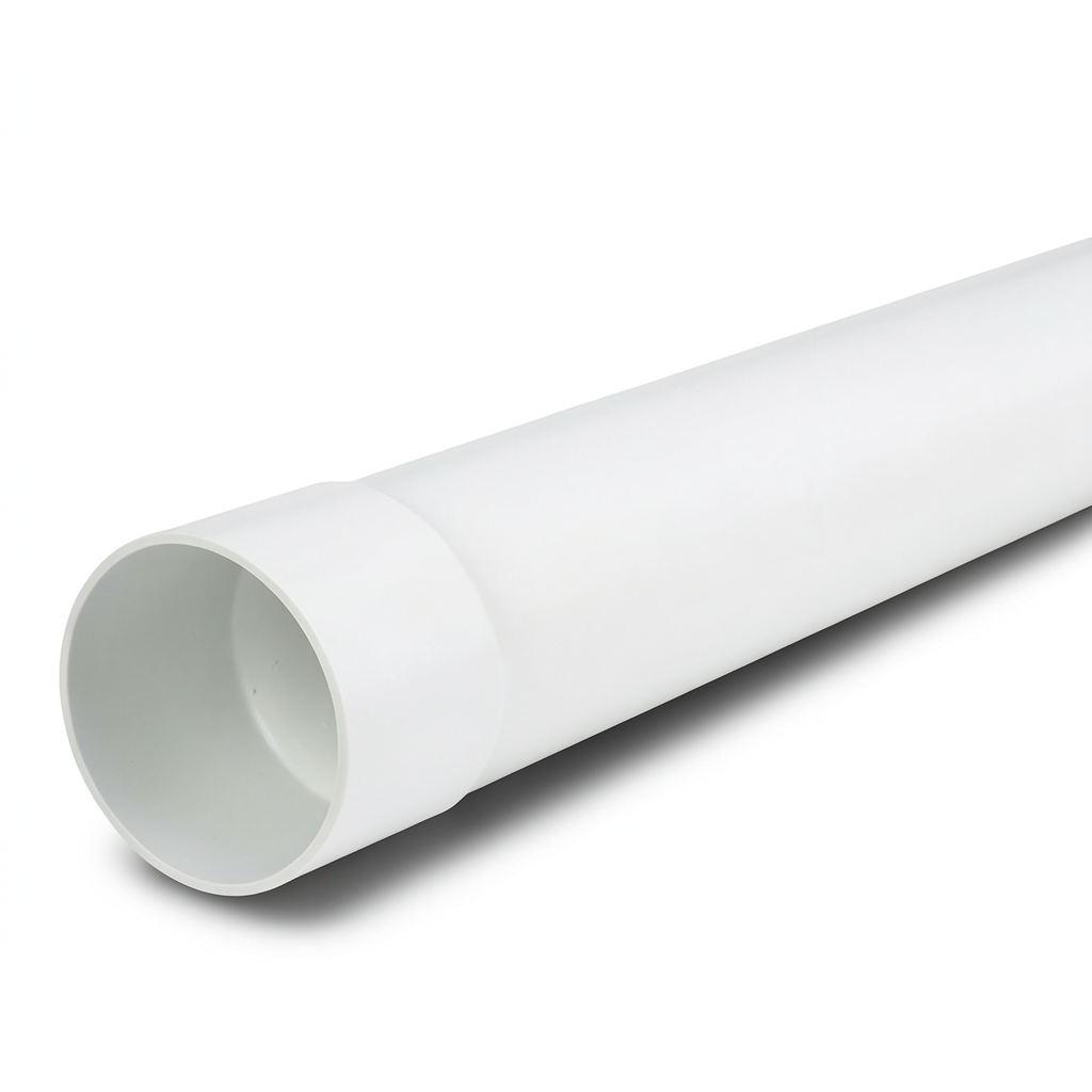 UPVC Pipe Class 3 Size 160 mm Thickness 5.4 mm White Color