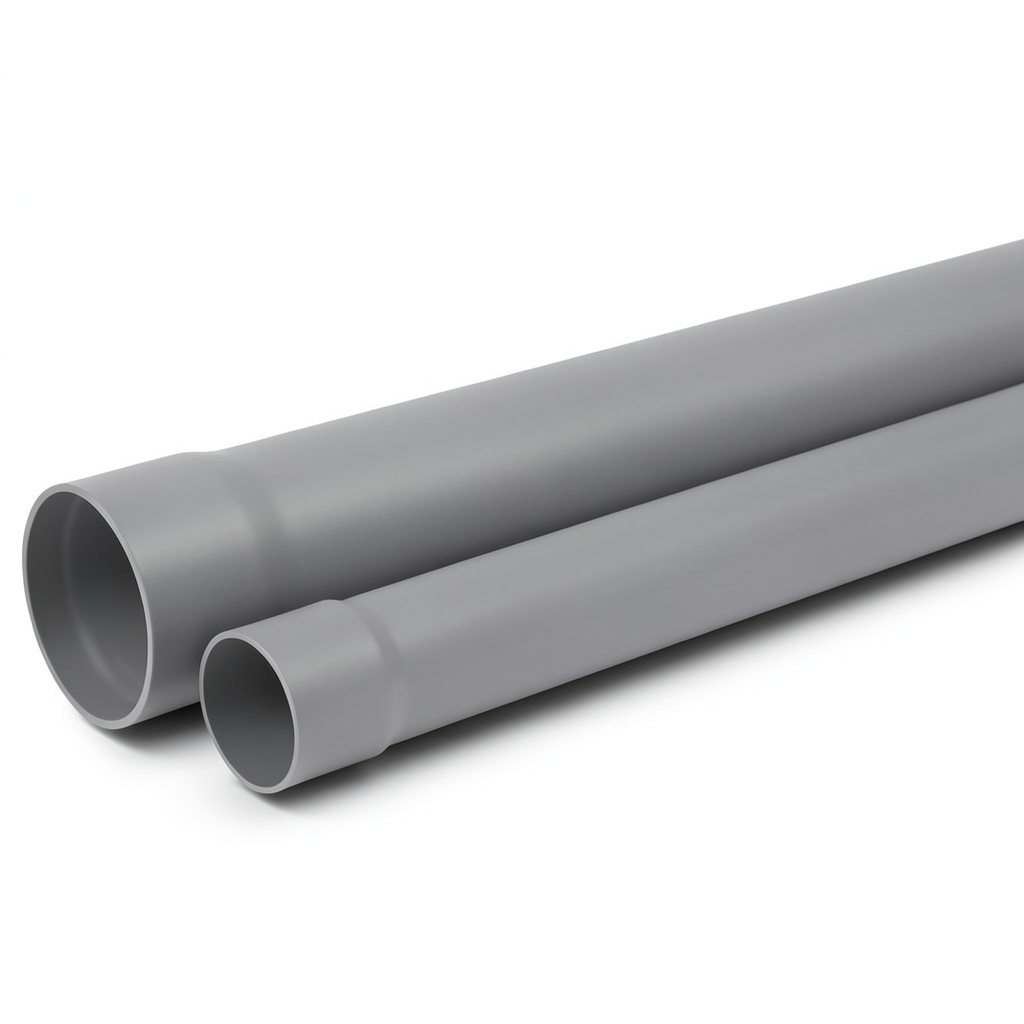 UPVC Pipe Class 5 PN 16 Bar Size 200 mm Thickness 16.4 mm Grey Color