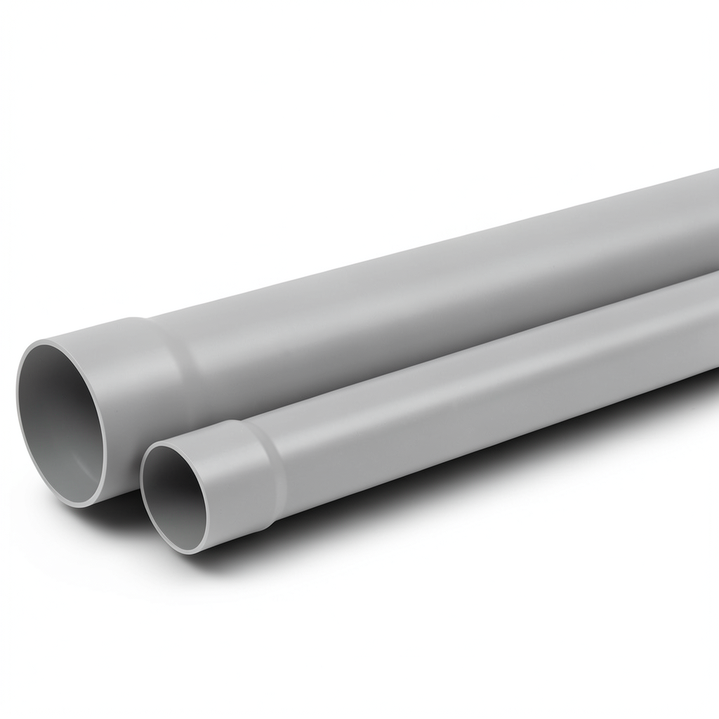 UPVC Plastic Pipe Class 5 PN 16 Bar Size 250 mm Thickness 20.5 mm Gray Color