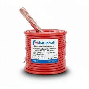 سلك كهربائي نحاس مجدول 8 AWG عزل PVC 105°C أحمر 600 فولت طول 500 قدم | شركة كابلات الشرقية للصناعة