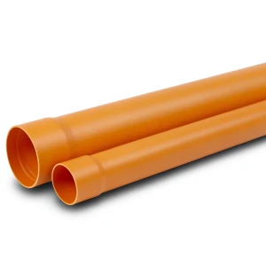 مواسير بلاستيك UPVC مقاس 3 إنش سمك 2.67 مم ضغط 100 psi لون برتقالي بني