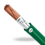 لفة سلك كهرباء مفرد نحاس شعر معزول PVC، مقاس 6 مم، 450/750 فولت، لون أخضر | مجموعة كابلات الرياض