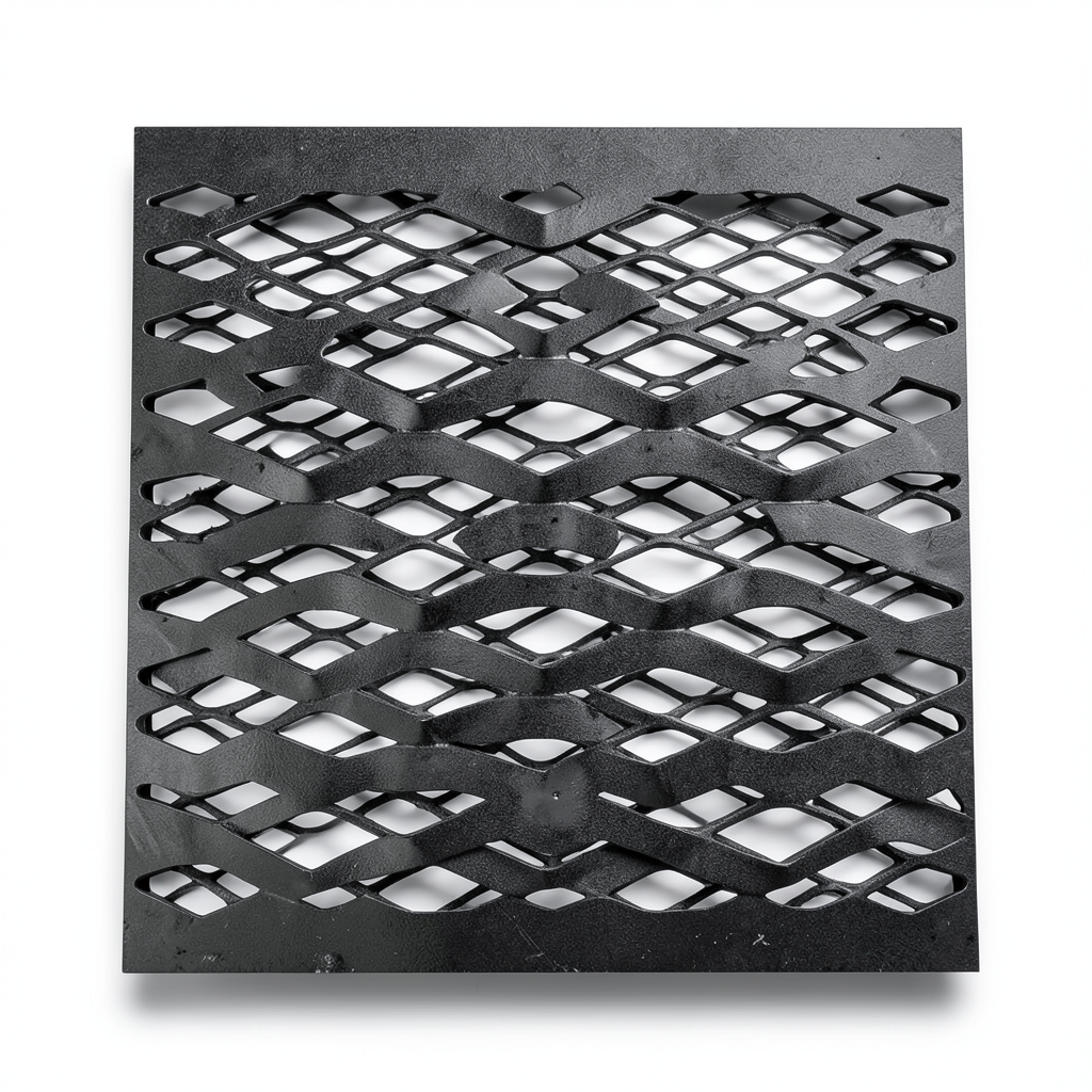 Hot Rolled Black Steel Expanded Metal Mesh 3 mm Thickness 1.22x2 m