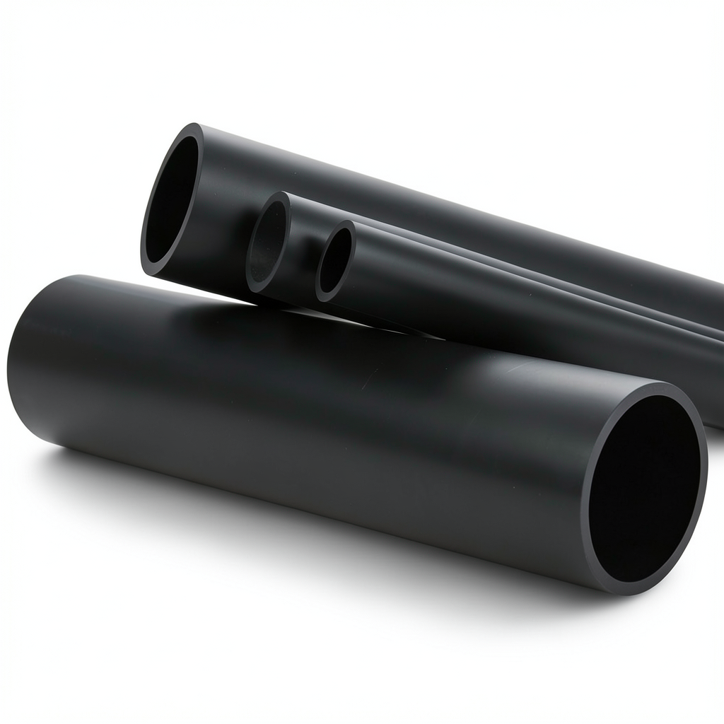 مواسير بلاستيك HDPE ضغط 12.5 بار PE 100 قطر خارجي 225 مم SDR 33 لون أسود