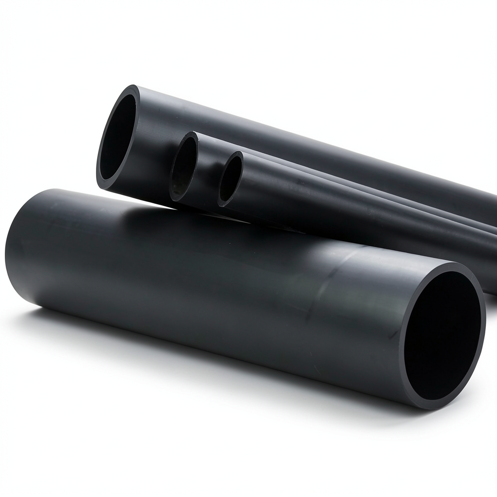 أنابيب بلاستيك HDPE ضغط 12.5 بار PE 100 مقاس 355 mm SDR 33 لون أسود