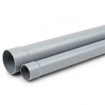 مواسير بلاستيك UPVC كلاس 5 ضغط PN 16 بار مقاس 225 مم سمك 18.5 مم لون رمادي