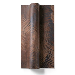 Italian Leaf Patterned Wallpaper 10m x 0.73m Brown, Model 45101