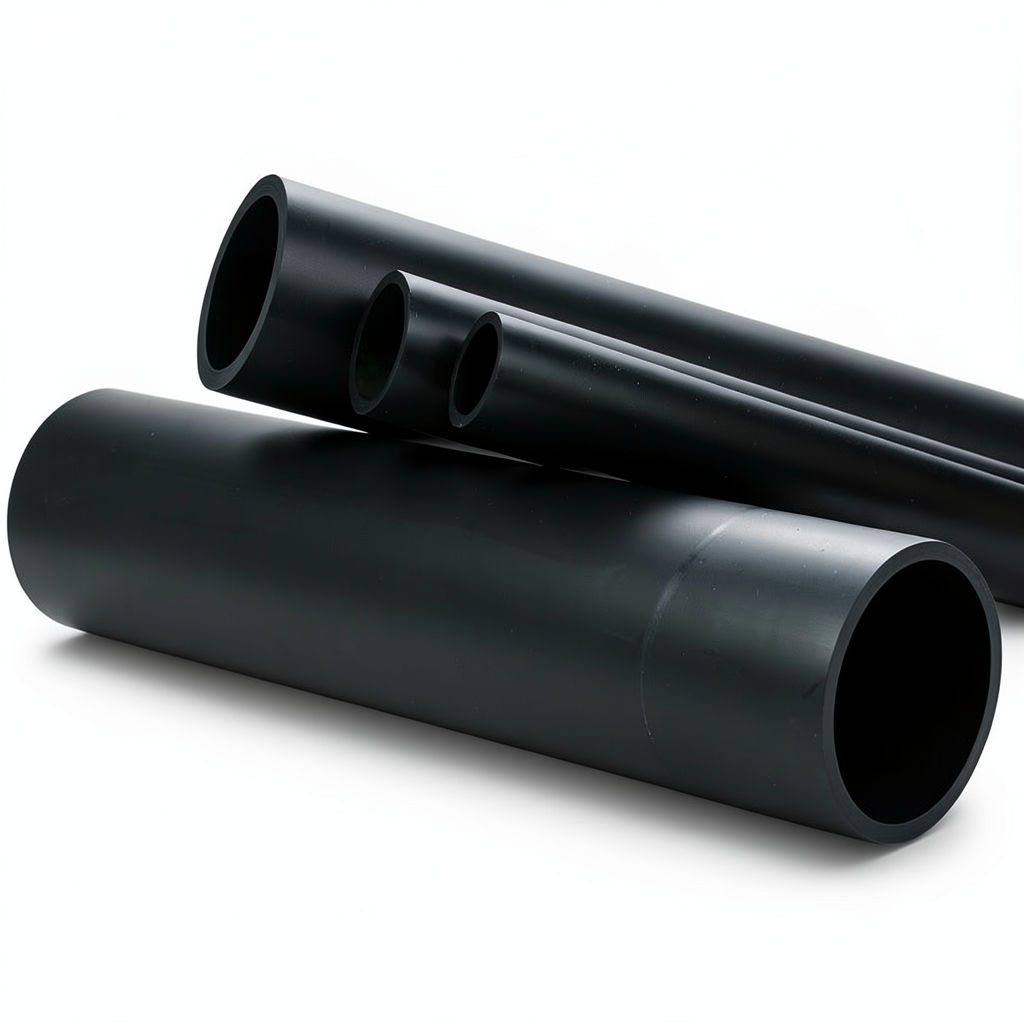 أنابيب HDPE ضغط اسمي 6.3 بار PE 100 حجم 500 ملم قطر خارجي سمك 19.1 ملم SDR 26 أسود