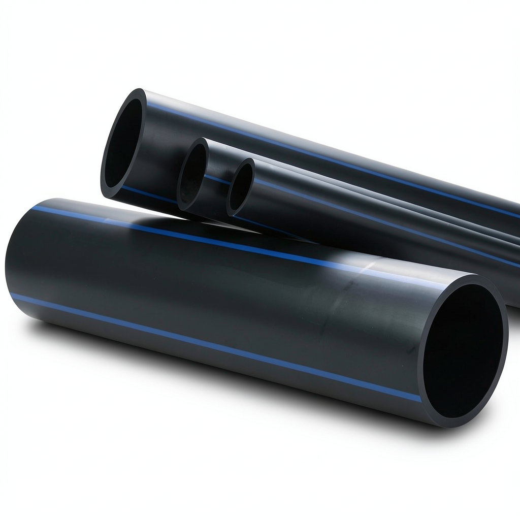 انابيب HDPE ضغط 6.3 بار PE 100، قطر خارجي 280 مم، سماكة 10.7 مم، اسود