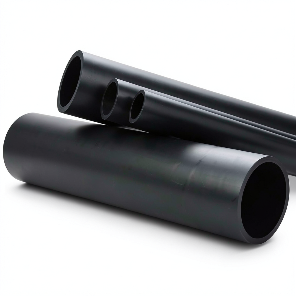 أنابيب بلاستيكية HDPE ضغط 12.5 بار PE 100 مقاس 500 mm SDR 33 لون أسود