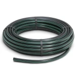 لفة أنابيب بلاستيك HDPE ضغط 9.8 بار PE 63 قطر خارجي 32 مم SDR 9 أسود مع خطوط خضراء