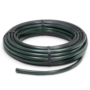 HDPE Plastic Coil Pipe PN 9.8 Bar PE 63 40 mm SDR 9 Black with Green Stripes